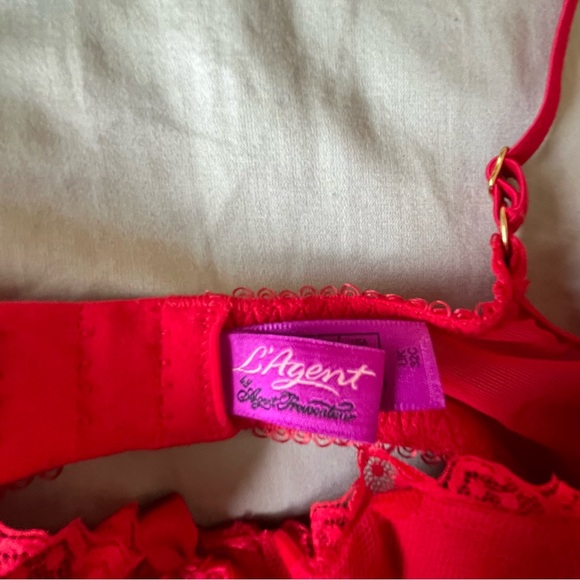 L' AGENT by Agent Provacateur NWOT - Rosalyn Set - Cherry Red - Picture 4 of 6